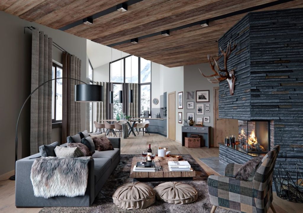 Awkward living room layout with a fireplace ideas