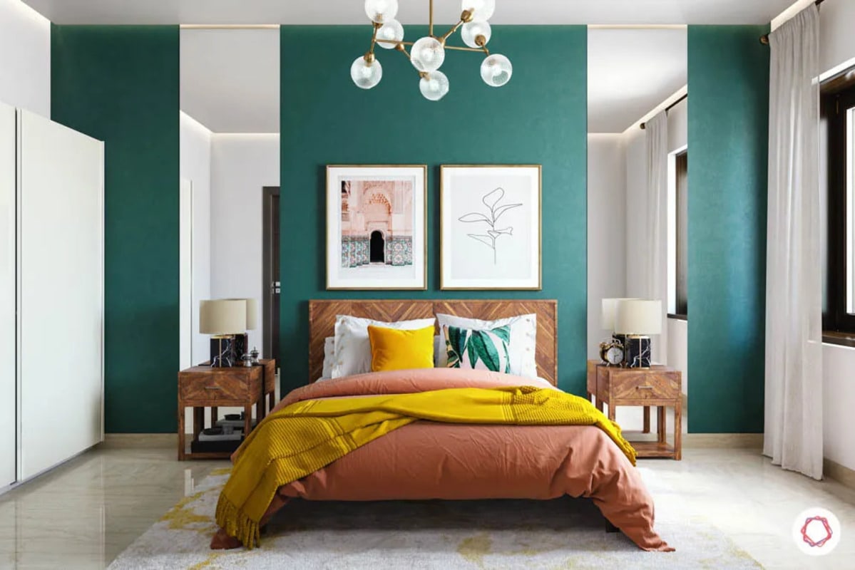 Bedroom decor ideas for 2023 with jewel colors