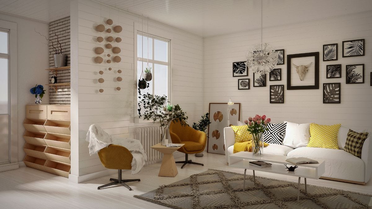 Simple Scandinavian apartment decor ideas by Homilo