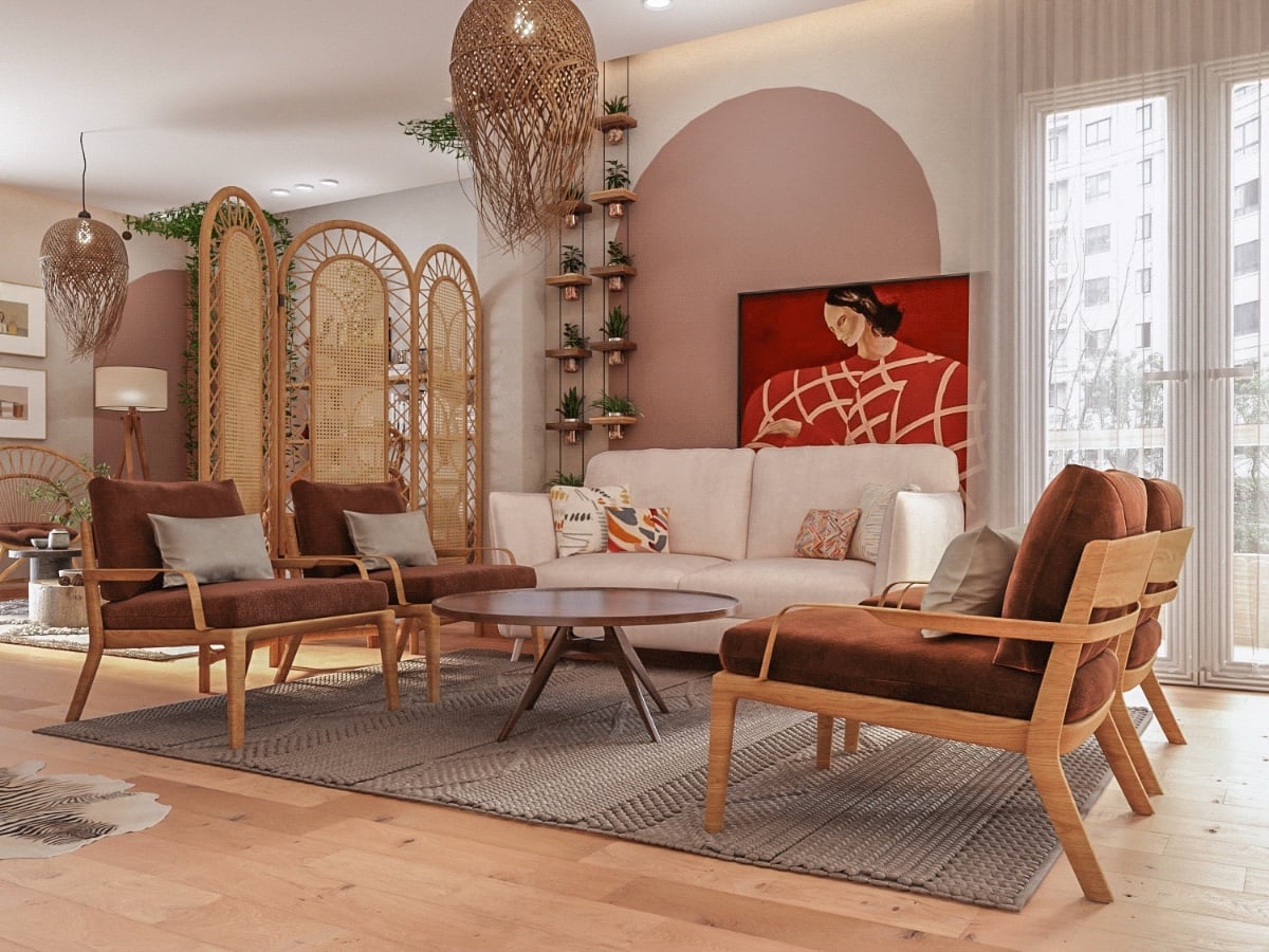 Five Steps to Modern Boho Living Room Makeover