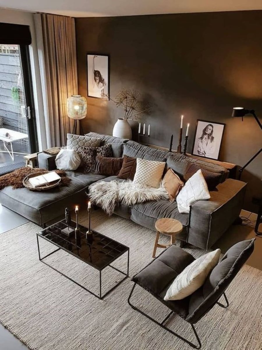 Moody cozy living room ideas
