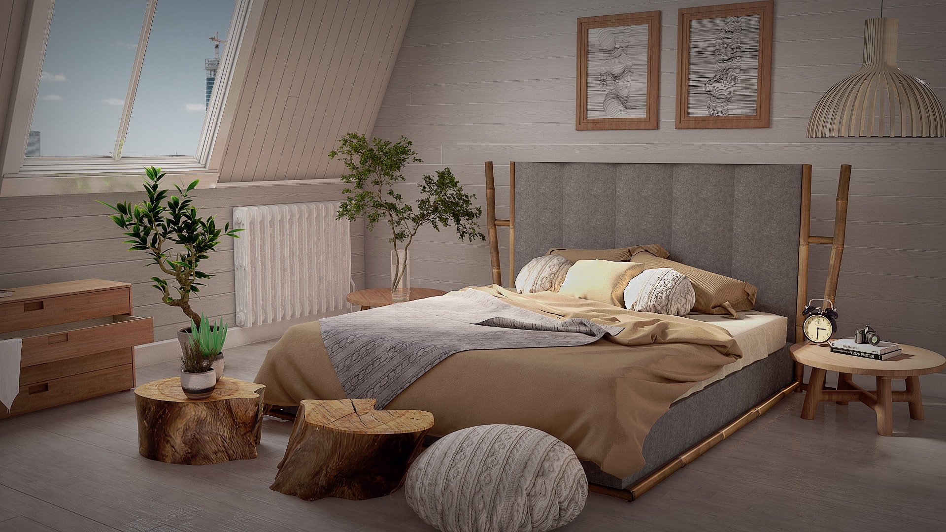 Cozy & Organic Scandinavian Bedroom